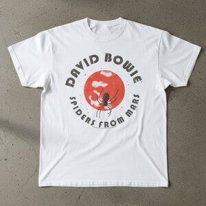 David Bowie Spiders From Mars Graphic Tee – Vintage Glam Rock Band T-Shirt